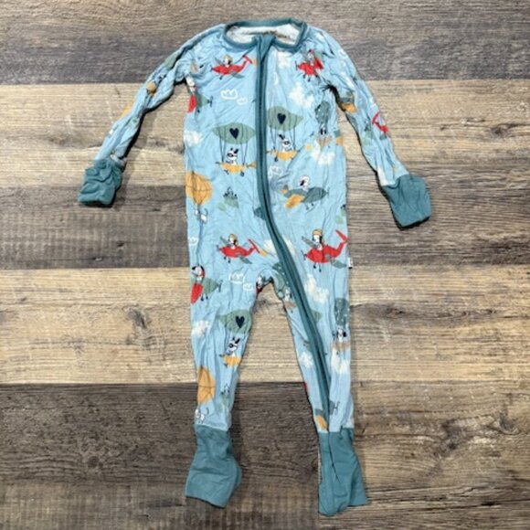 Little Sleepies 6-12 Months Dog Airplane Print Pajamas - Picture 1 of 3